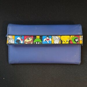 Loony Toons Cartoon Character Blue Wallet